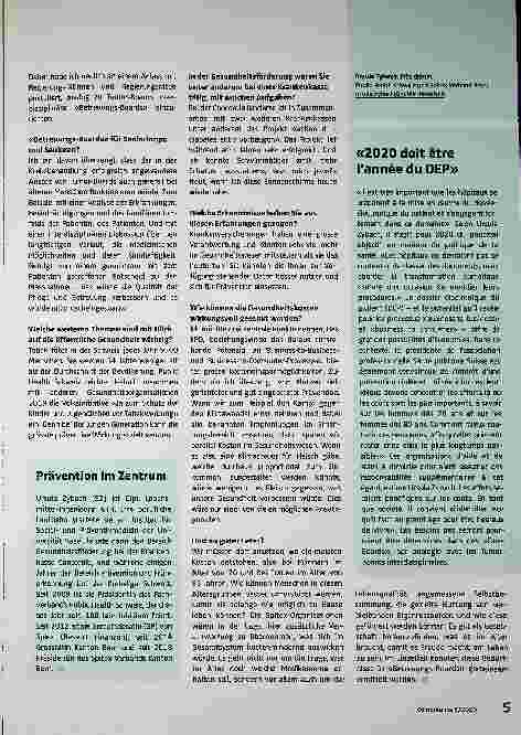 Vorschauseite 2: "2020 soll das Jahr des elektronischen Patientendossiers sein."