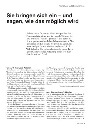 Vorschauseite 1: Sie bringen sich ein – und sagen, wie das möglich wird