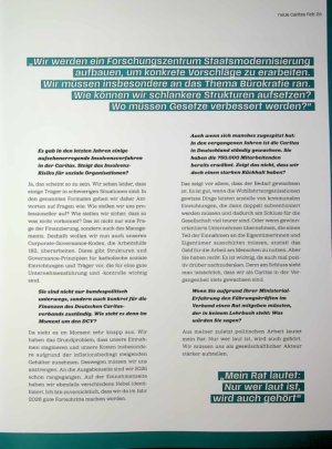 Vorschauseite 4: „Die Caritas ist nur stark, wenn sie finanziell solide aufgestellt ist“