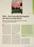Vorschauseite 1: MAX - Das Gesundheitsmagazin der Max Grundig Klinik: MAXimale medizinische Kompetenz kombiniert mit Themen rund um und aus dem Schwarzwald