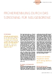 Vorschauseite 1: FRÜHERKENNUNG DURCH DAS SCREENING FÜR NEUGEBORENE