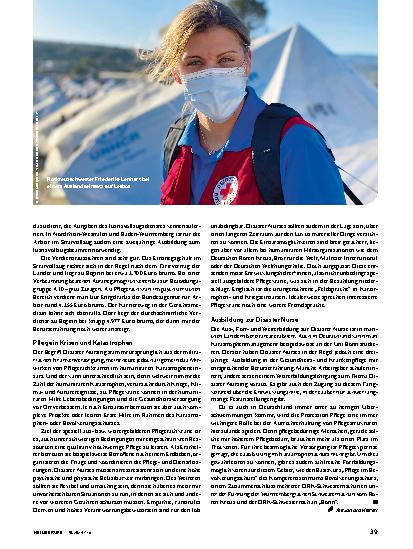 Vorschauseite 2: Als Pflegekraft im Gefängnis oder im Krisengebiet.
