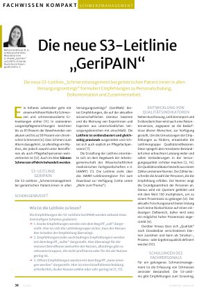 Vorschauseite 1: Die neue S3-Leitlinie „GeriPAIN“