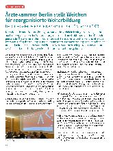 Vorschauseite 1: Ärztekammer Berlin stellt Weichen für reorganisierte Weiterbildung
