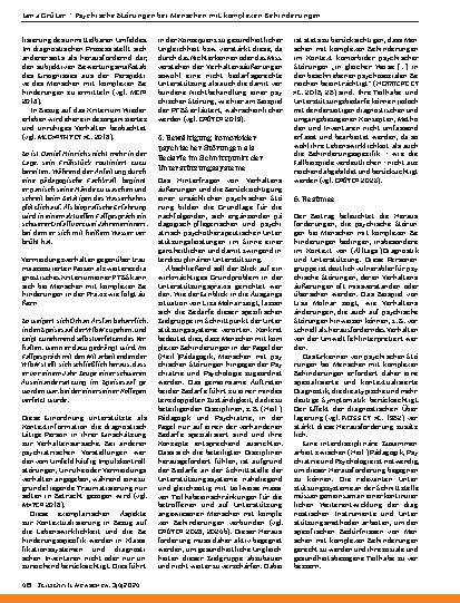 Vorschauseite 4: Psychische Störungen bei Menschen mit komplexen Behinderungen