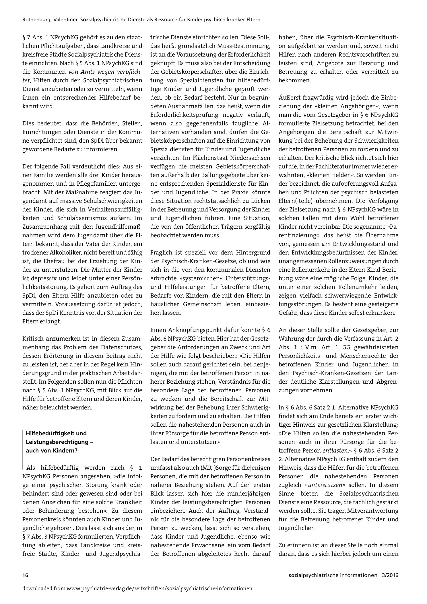 Vorschauseite 3: Sozialpsychiatrische Dienste als Ressource für Kinder psychisch kranker Eltern