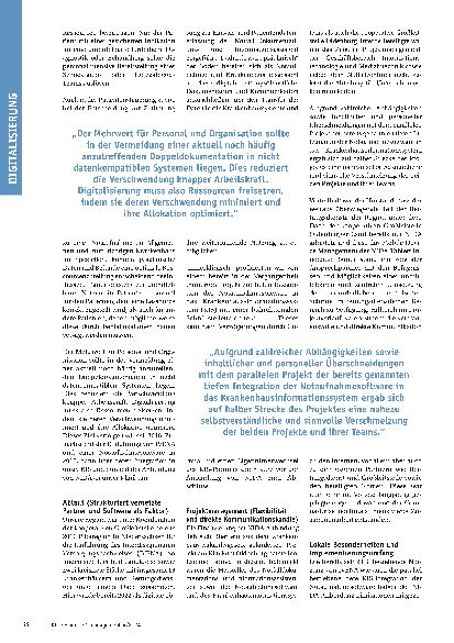 Vorschauseite 2: Der Notfall-Informationsund Dokumentationsassistent NIDA. Ein wichtiges Element für die Transformation der Notfallund Akutversorgung.