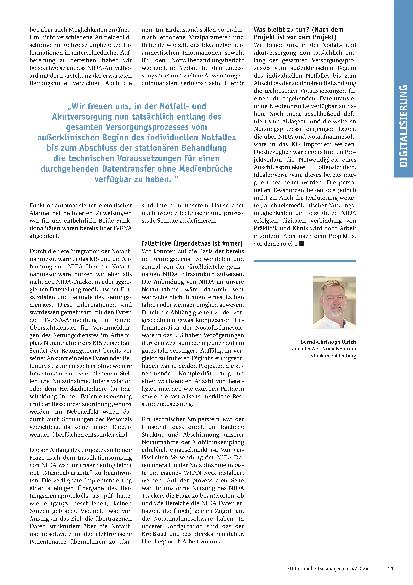 Vorschauseite 3: Der Notfall-Informationsund Dokumentationsassistent NIDA. Ein wichtiges Element für die Transformation der Notfallund Akutversorgung.