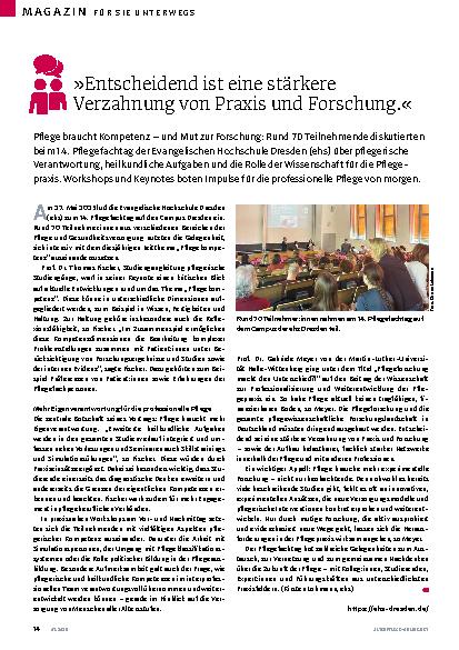 Vorschauseite 1: »Entscheidend ist eine stärkere Verzahnung von Praxis und Forschung. «