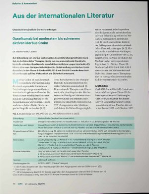 Vorschauseite 1: Guselkumab bei moderatem bis schwerem aktiven Morbus Crohn