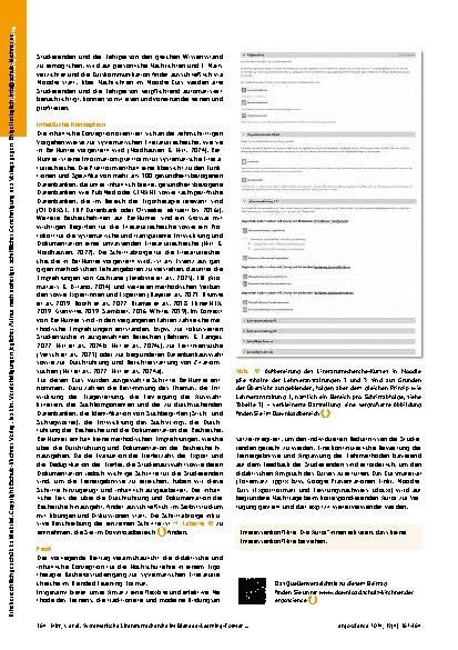 Vorschauseite 3: Systematische Literaturrecherche im Blended Learning-Format: ein didaktischer Ansatz aus der Hochschullehre in einem Ergotherapie-Bachelorstudiengang