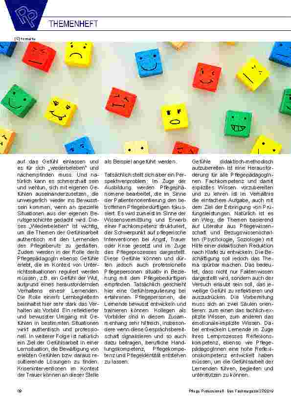 Vorschauseite 4: Gefühlsarbeit in der Ausbildung Vorbereitung auf den pflegerischen Alltag