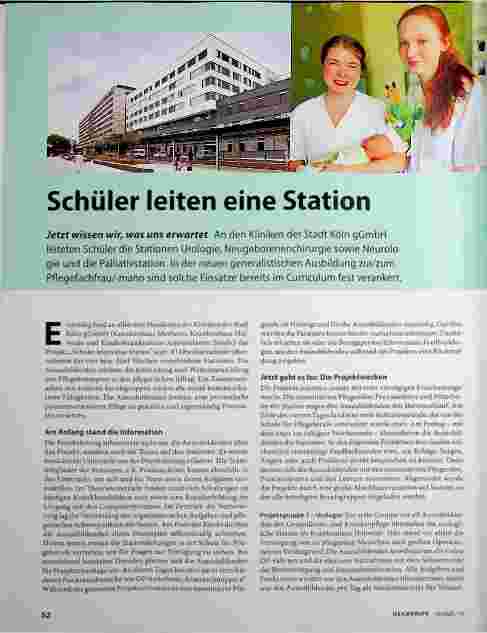 Vorschauseite 1: Schüler leiten eine Station.