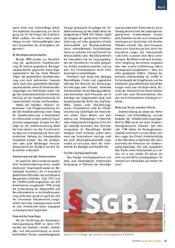 Vorschauseite 2: 135 Jahre gesetzliche Unfallversicherung. Mit allen geeigneten Mitteln.