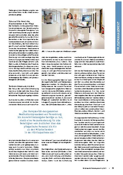 Vorschauseite 2: Digitales Medikationsmanagement zur Erhöhung der Arzneimitteltherapiesicherheit Closed Loop-Medication – realisierbarer Goldstandard auch ohne Unit-Dose?