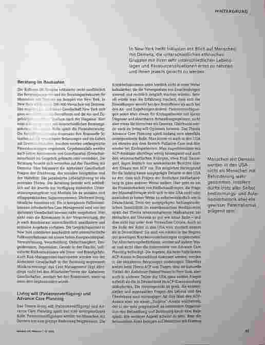 Vorschauseite 2: Vorsorge im amerikanischen Stil