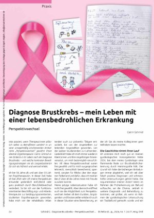 Vorschauseite 1: Diagnose Brustkrebs - mein Leben mit einer lebensbedrohlichen Erkrankung