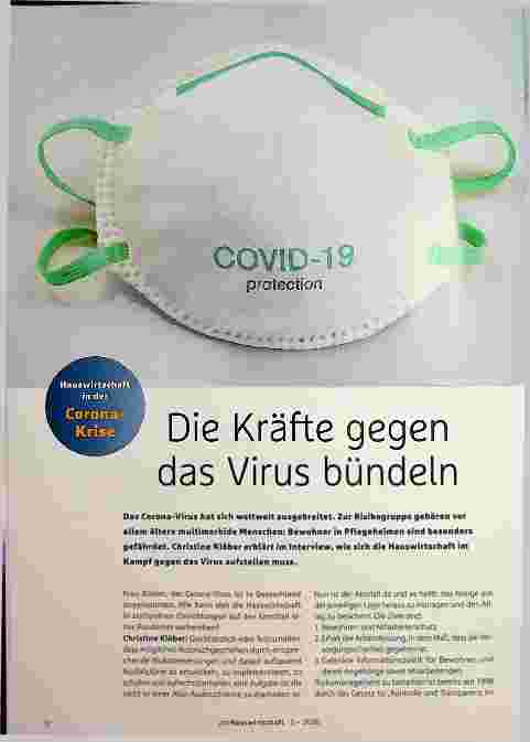Vorschauseite 1: Die Kräfte gegen das Virus bündeln