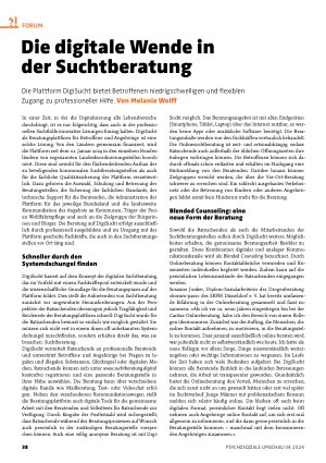 Vorschauseite 1: Die digitale Wende in der Suchtberatung