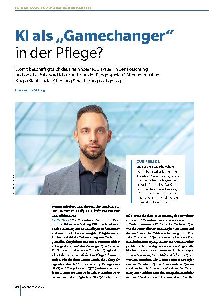 Vorschauseite 1: KI als „Gamechanger“ in der Pflege?