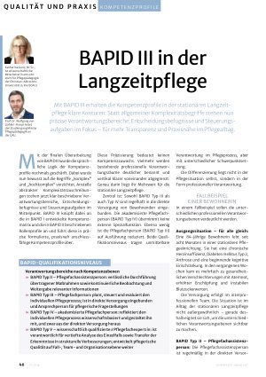 Vorschauseite 1: BAPID III in der Langzeitpflege