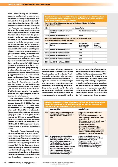 Vorschauseite 2: Prävalenz chronischer Wunden in Deutschland: Berechnung auf der Basis von Krankenkassendaten der Jahre 2012 und 2021