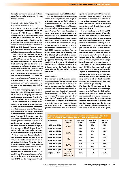 Vorschauseite 3: Prävalenz chronischer Wunden in Deutschland: Berechnung auf der Basis von Krankenkassendaten der Jahre 2012 und 2021