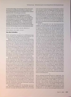 Vorschauseite 2: Mitbestimmung bei ressortübergreifenden Besoldungsregelungen