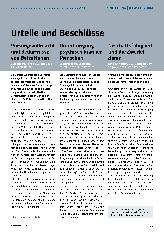 Vorschauseite 1: Urteile und Beschlüsse