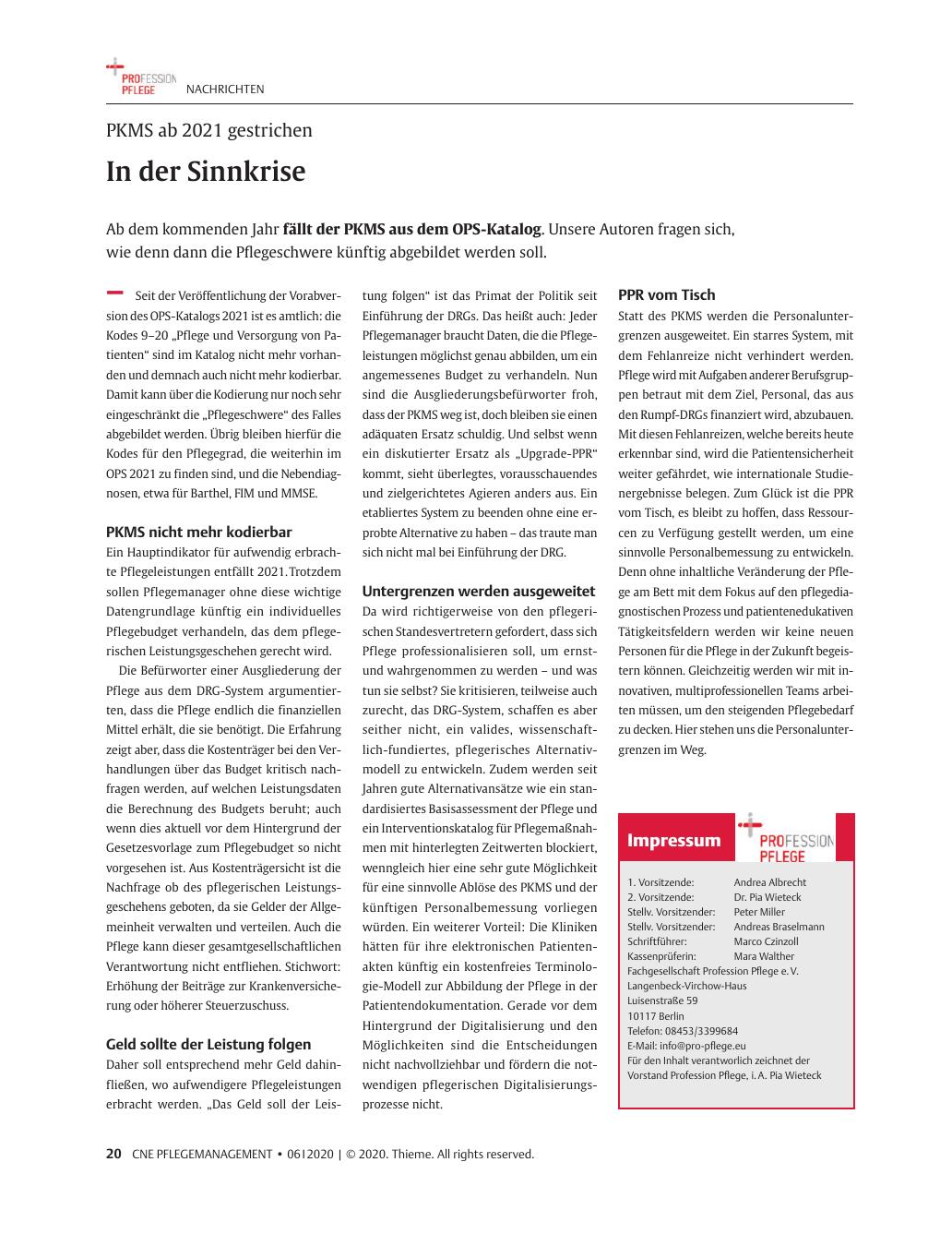 Vorschauseite 1: In der Sinnkrise