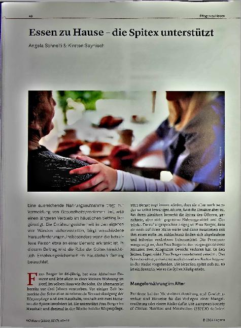 Vorschauseite 1: Essen zu Hause - die Spitex unterstützt
