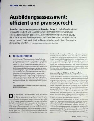 Vorschauseite 1: Ausbildungsassessment: effizient und praxisgerecht