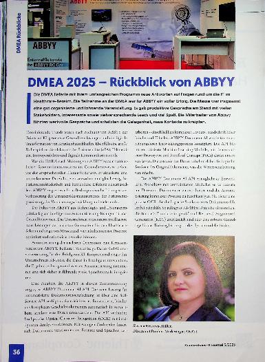 Vorschauseite 1: DMEA 2025 - Rückblick von ABBYY