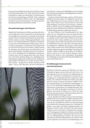 Vorschauseite 2: Mehr als Bettruhe Pflegerische Ansätze zur Verbesserung der Schlafqualität bei Menschen mit Schizophrenie