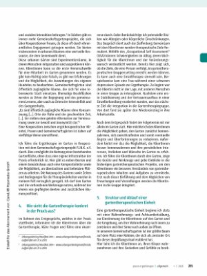 Vorschauseite 3: Die Möglichkeiten grüner Räume - Impulse für die Gartentherapie