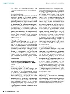 Vorschauseite 5: Interprofessionelle BETA-MeH-Kooperation zwischen klinischer und betrieblicher Rehabilitation: Sicht der Reha-Klinik