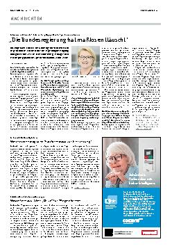 Vorschauseite 1: „Die Bundesregierung hat maßlos enttäuscht.“