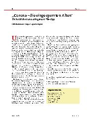 Vorschauseite 1: "Corona – die eingesperrten Alten"