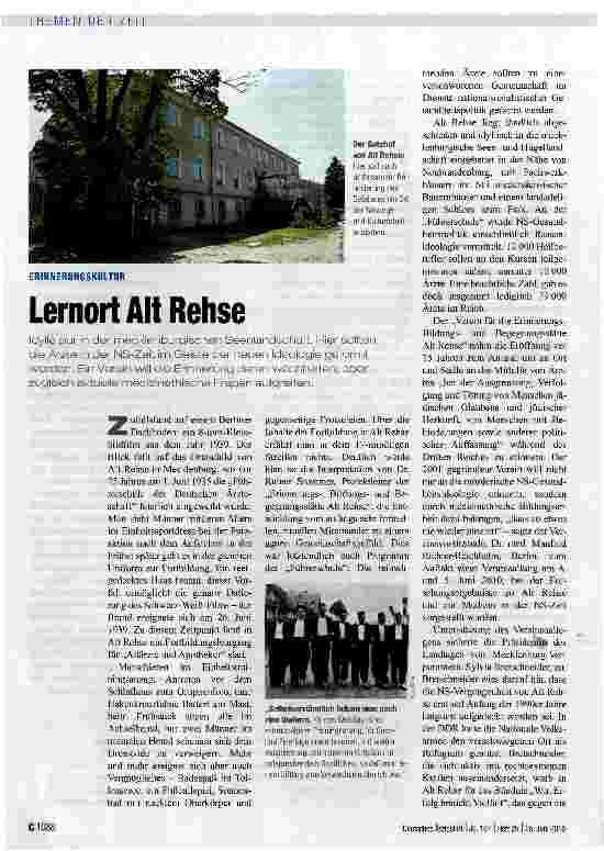Vorschauseite 1: Lernort Alt Rehse