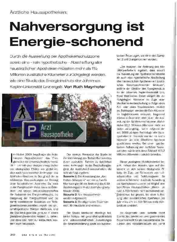 Vorschauseite 1: Nahversorgung ist Energie-schonend