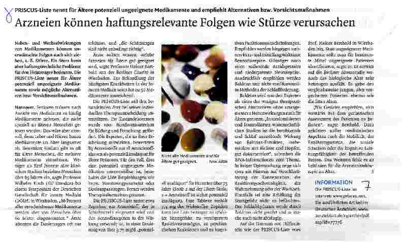 Vorschauseite 1: Arzneien können haftungsrelevante Folgen wie Stürze verursachen