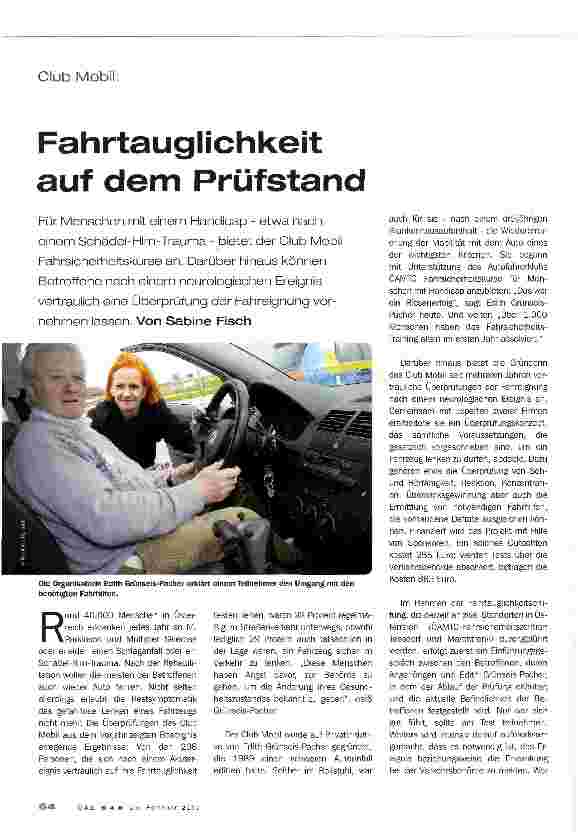 Vorschauseite 1: Fahrtauglichkeit auf dem Prüfstand