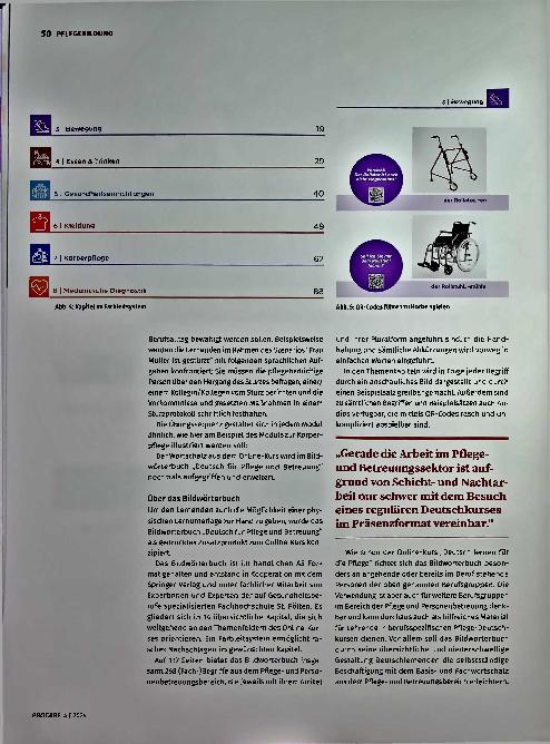 Vorschauseite 3: Zielgenau und flexibel Deutsch lernen. Ein kostenloser Online-Kurs des Integrationsfonds für die Pflege.