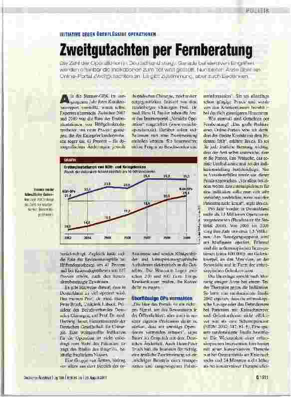 Vorschauseite 1: Zweitgutachten per Fernberatung