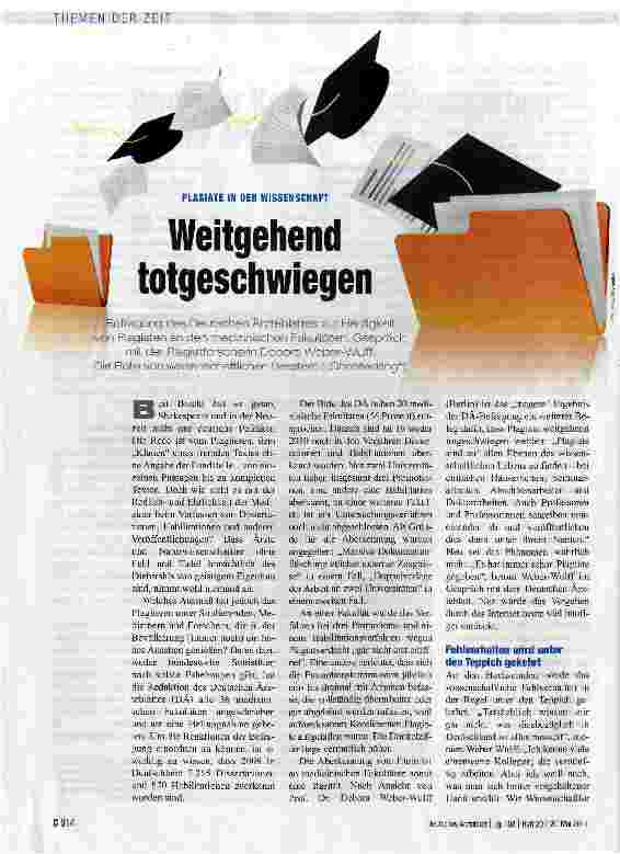 Vorschauseite 1: Weitgehend totgeschwiegen