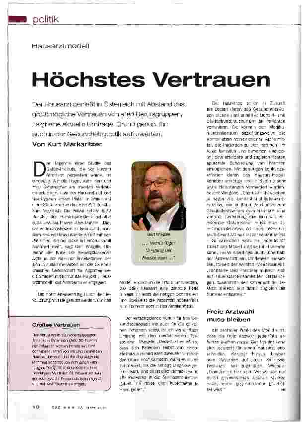 Vorschauseite 1: Höchstes Vertrauen