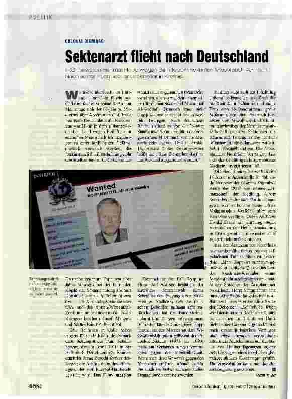 Vorschauseite 1: Sektenarzt flieht nach Deutschland