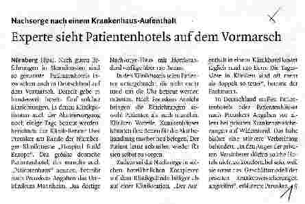 Vorschauseite 1: Experte sieht Patientenhotels auf dem Vormarsch