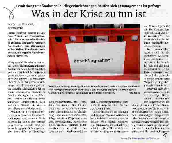 Vorschauseite 1: Was in der Krise zu tun ist