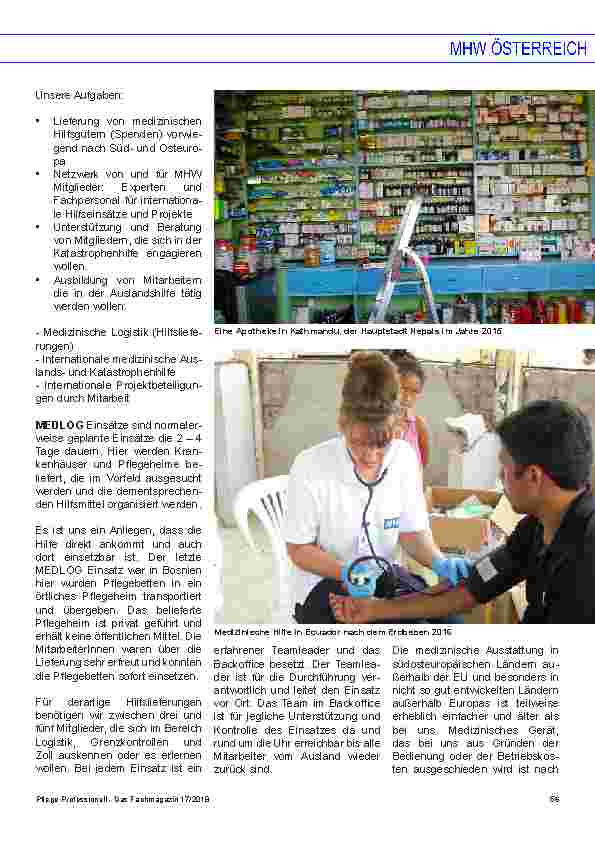 Vorschauseite 2: MHW Österreich International bei Katastrophen helfen